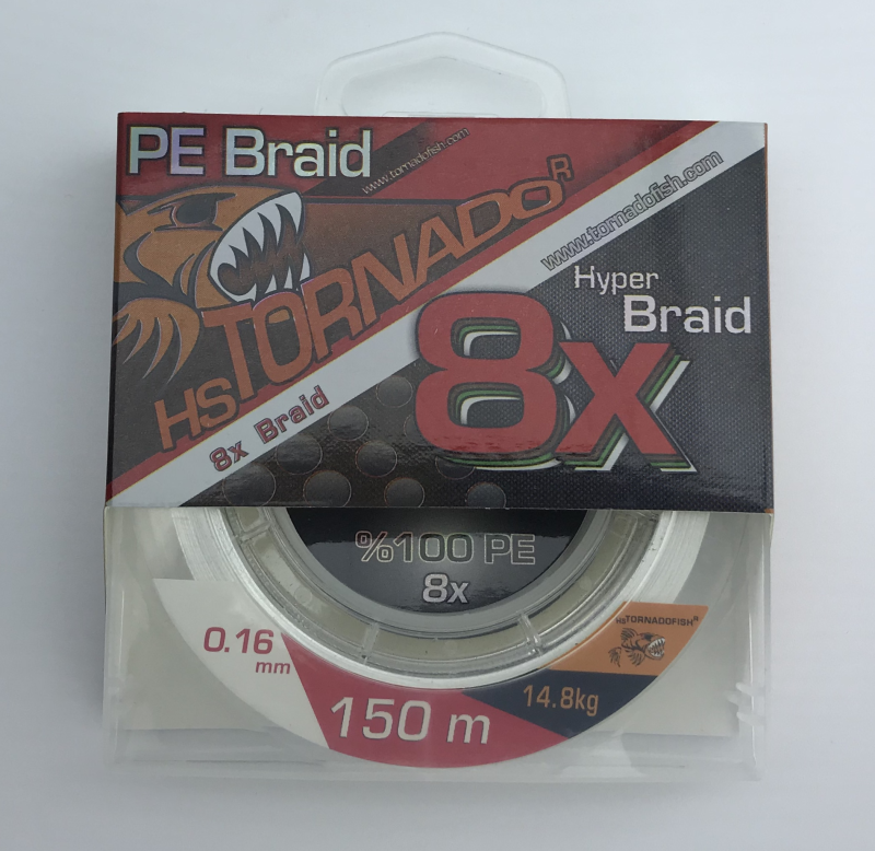 0.16mm 150m 8X Beyaz ip misina